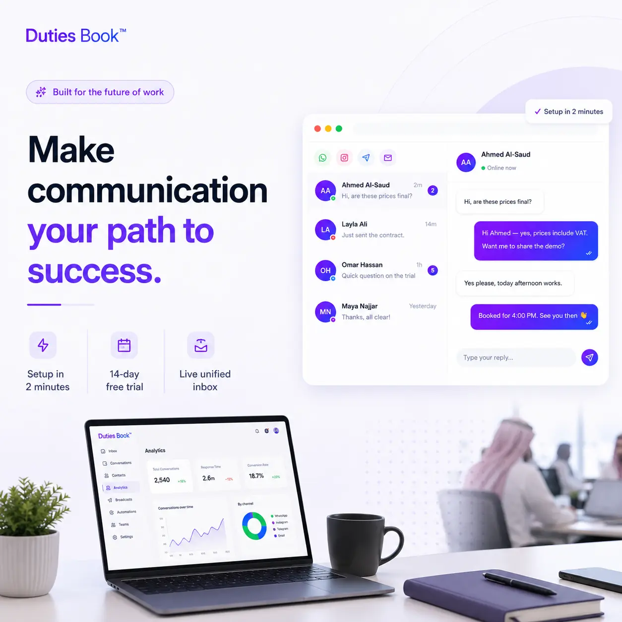 Duties Book Branding and Social Media