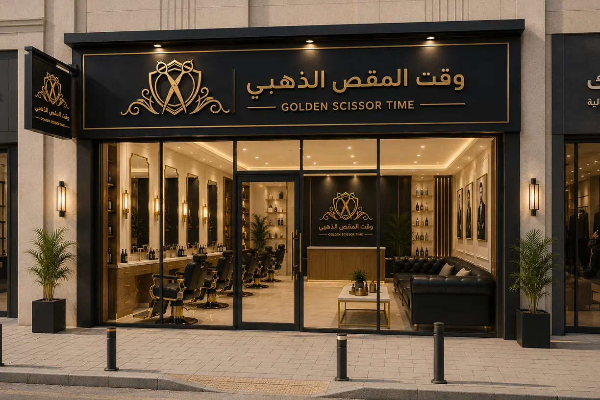 Golden Scissor Time Visual Identity