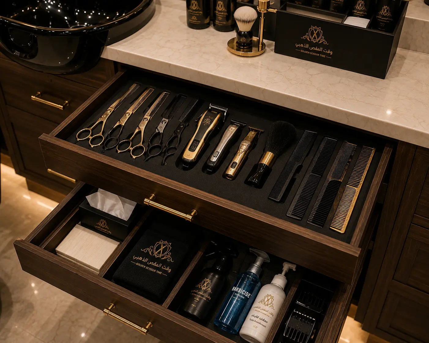 Golden Scissor Time Visual Identity