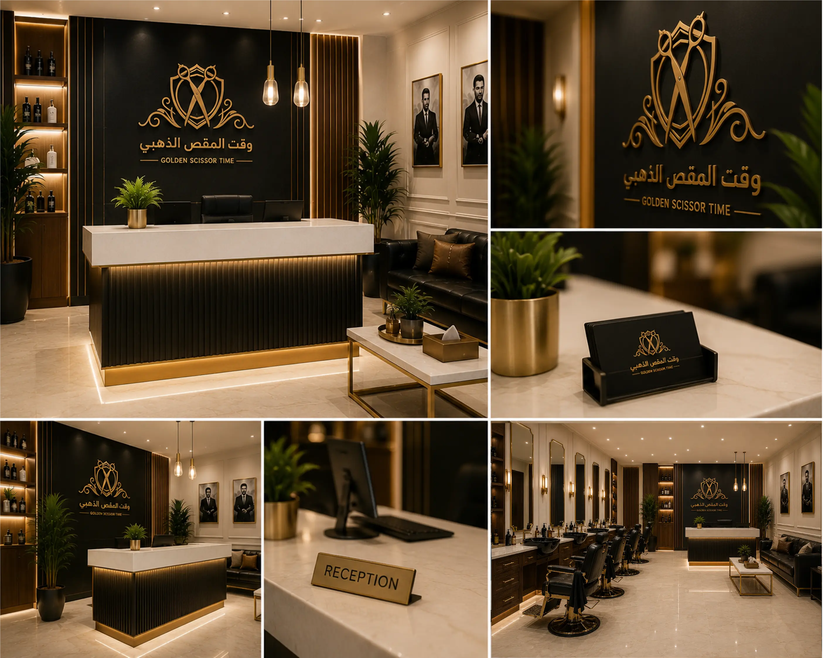 Golden Scissor Time Visual Identity